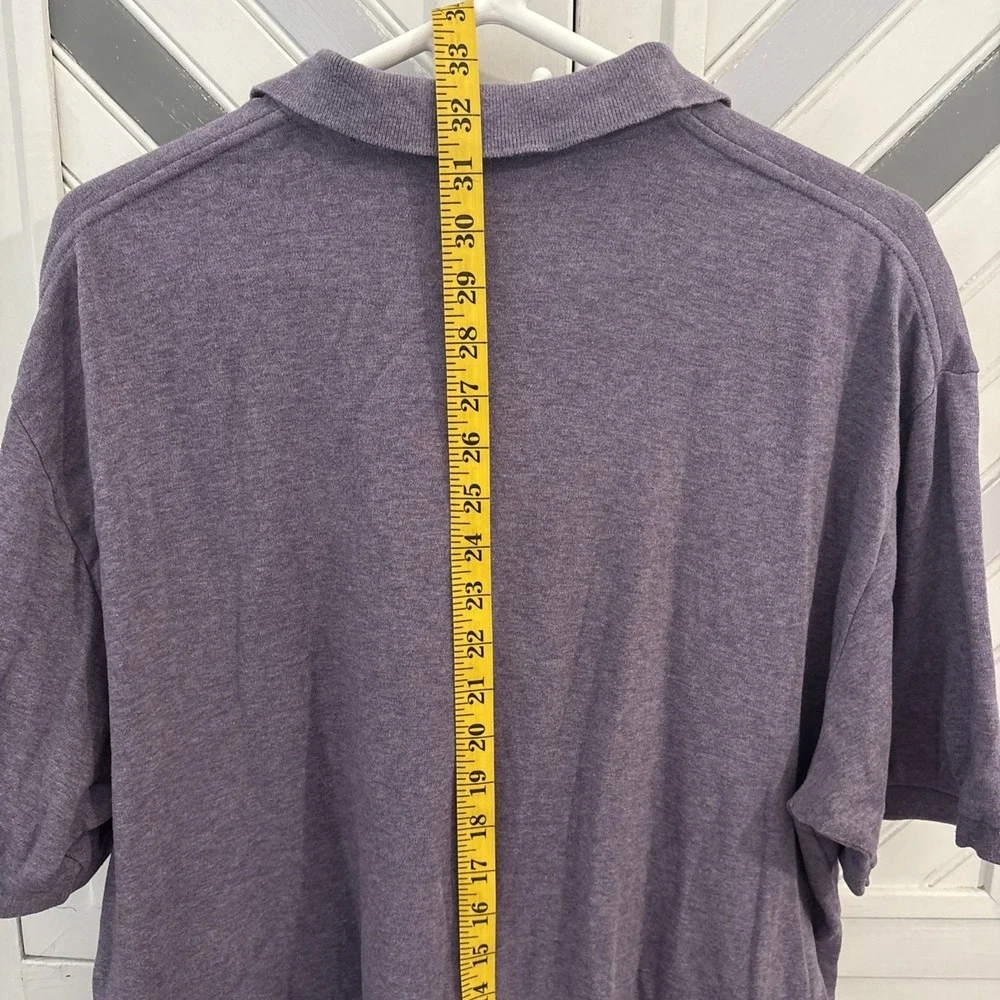 Polo Ralph Lauren Men's Large Purple‎ Cotton Sort Sleeve Polo with Orange Pony